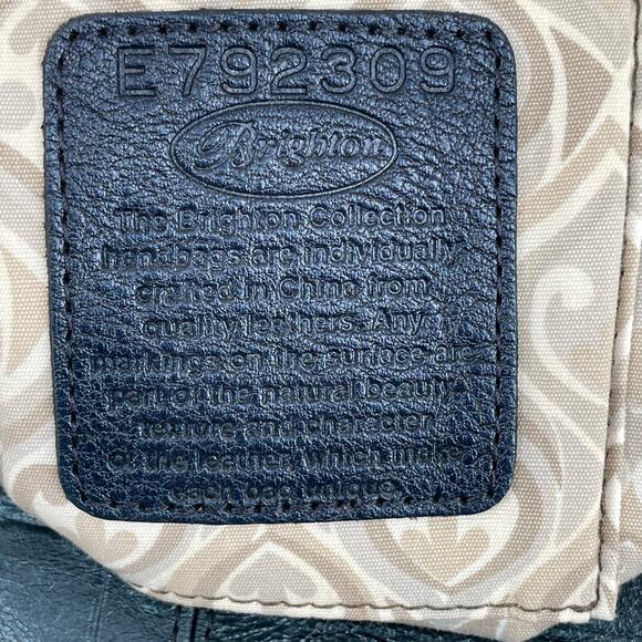 Brighton French Blue Crocodile Embossed Leather Purse, Barbados, Braided handle - Picture 4 of 10